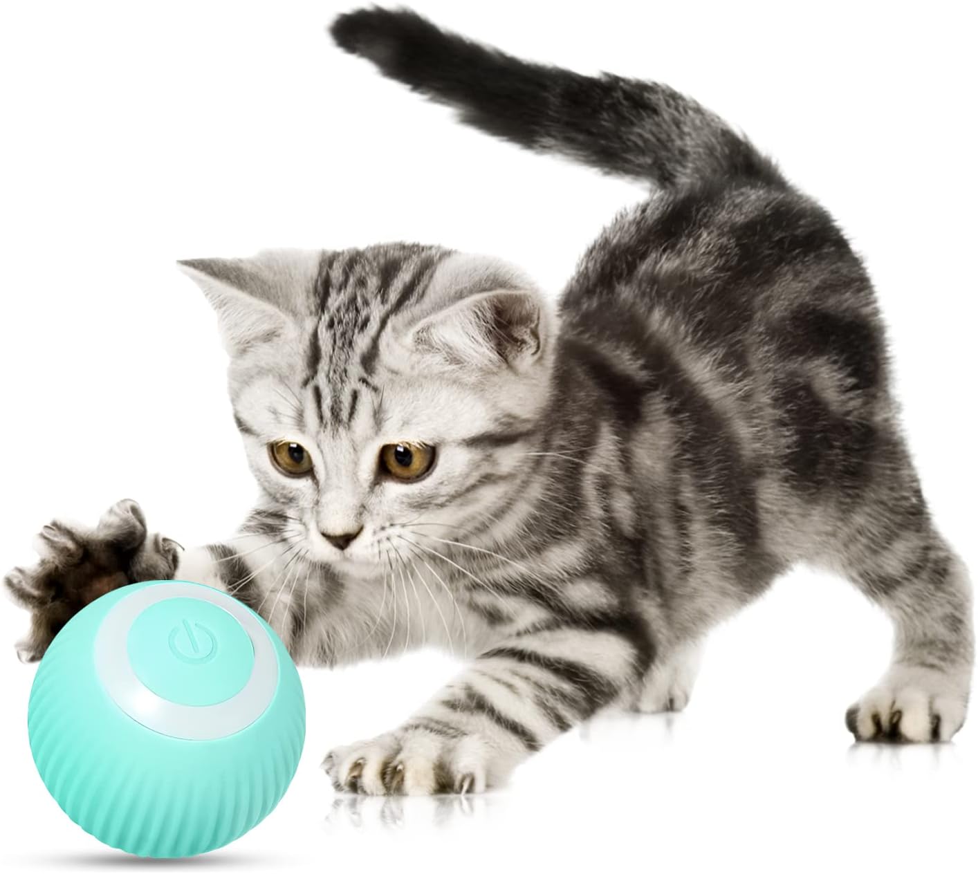 Paw Place Shop - Electric Cat Ball Toys Automatic Rolling Smart Cat Toys Interactive for Cats