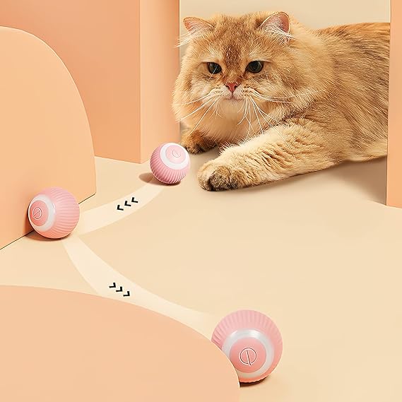 Paw Place Shop - Electric Cat Ball Toys Automatic Rolling Smart Cat Toys Interactive for Cats