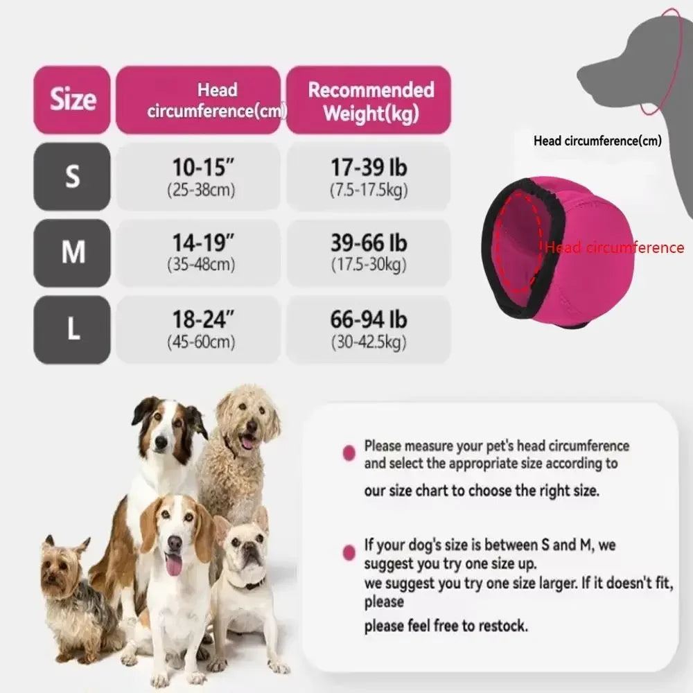 Noise Reduction Dog Ear Covers Anti-noise Hearing Protection Pet Ear Muffs Waterproof Adjustable Dog Earmuffs