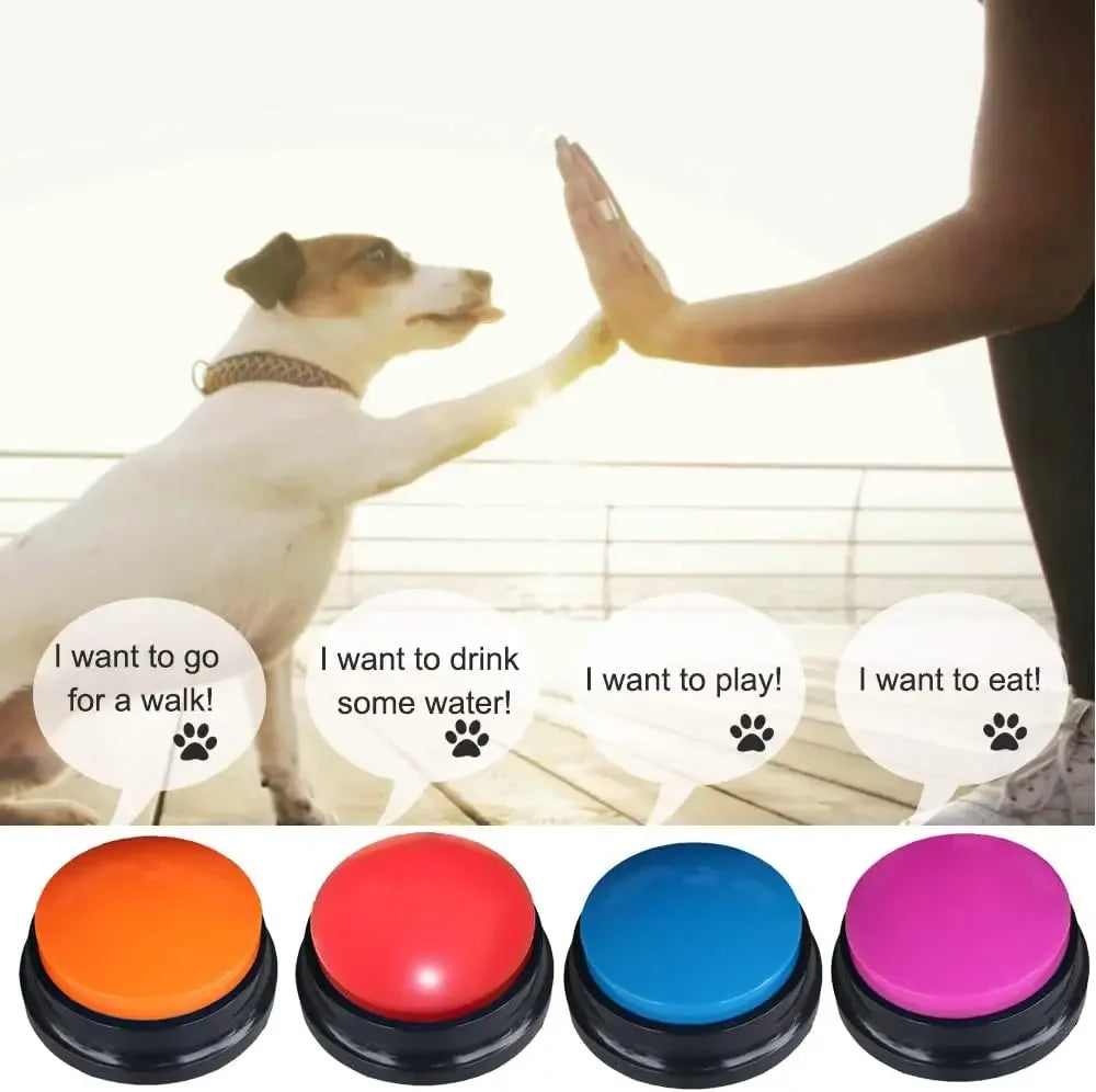 Voice Recording Button Dog Buttons for Communication Pet Training Buzzer 30 Second Record & Playback  recordable buttons
